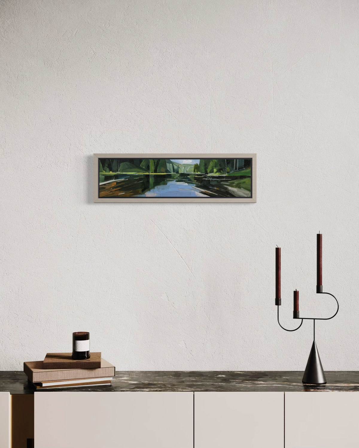 Water's Edge , 6in x 24in x 1.5in oil on panel