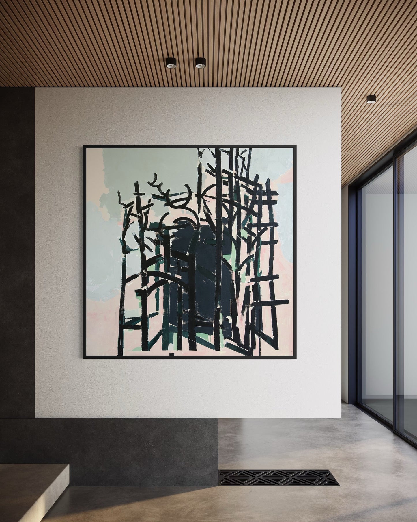 Forest Entrance , 60in x 60in x 1.5in acrylic on canvas.