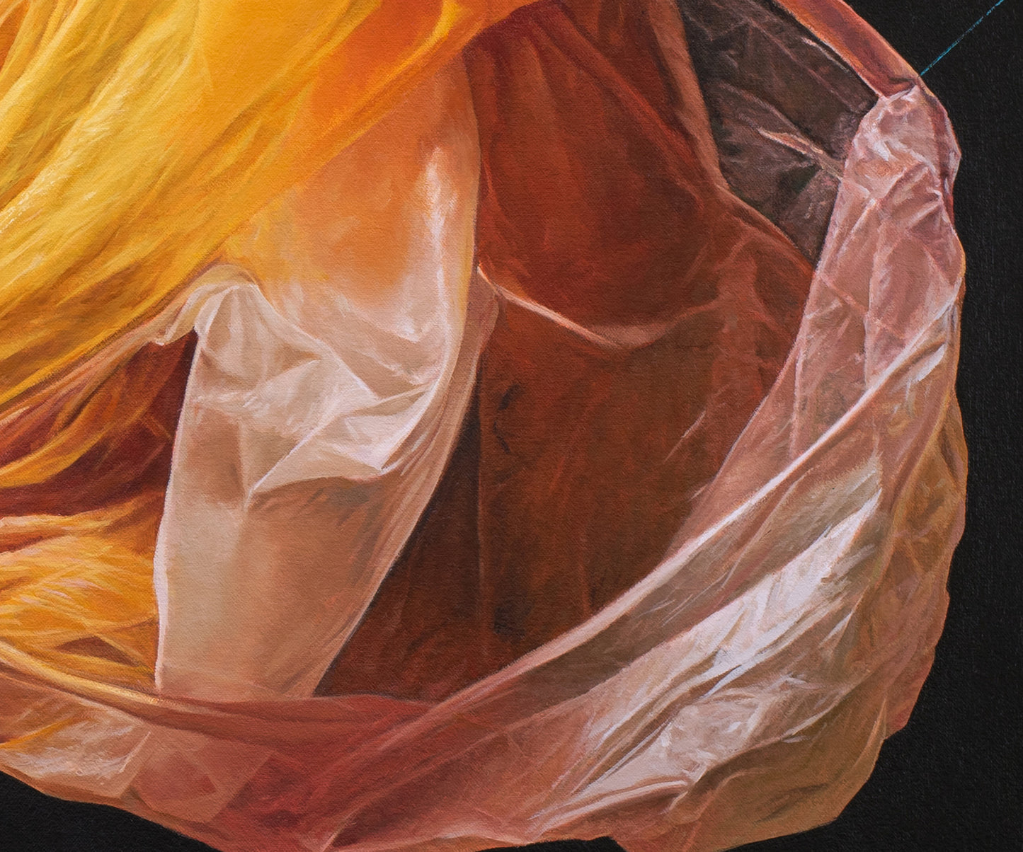 Caterpillar , 32 in x 32 in x 1.5 in oil on canvas.