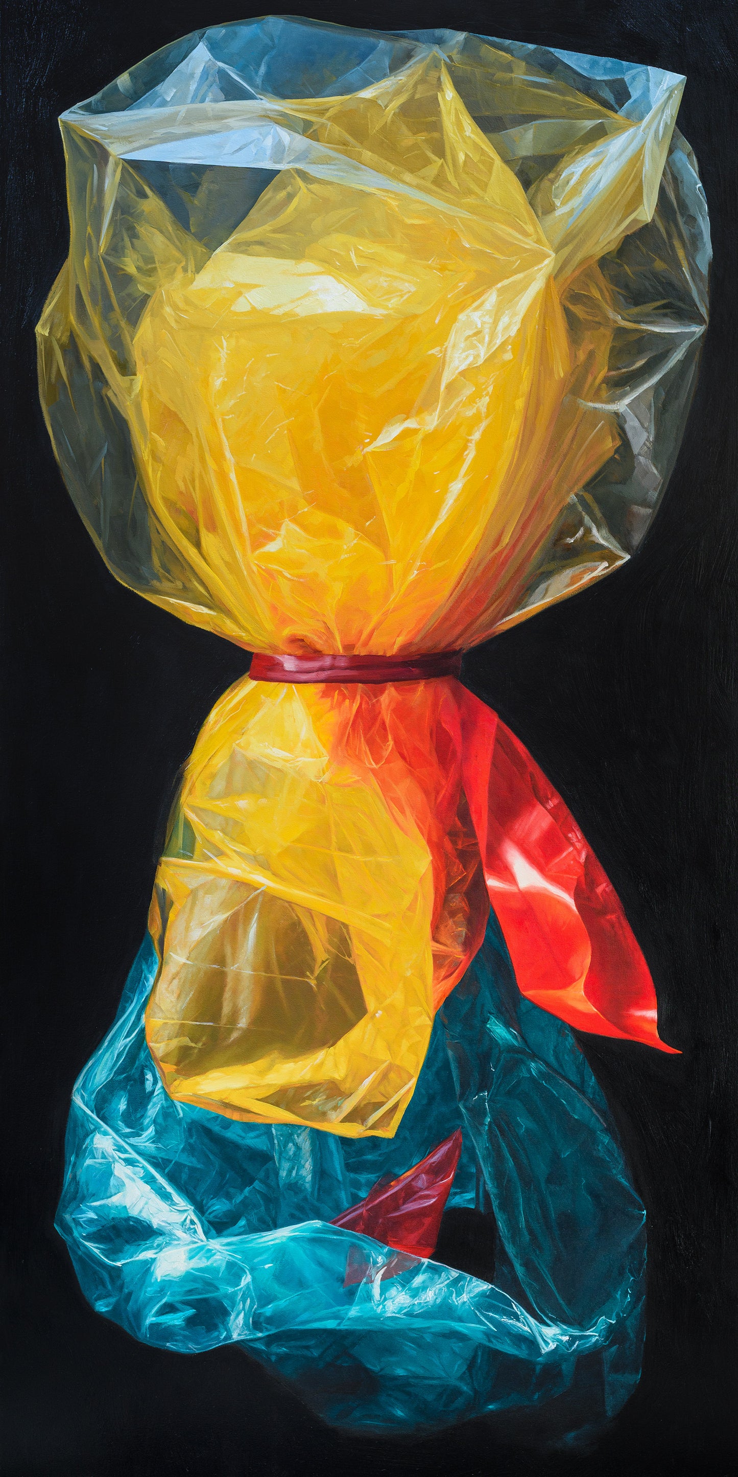 Pickpocket Duck, 60in x 30in x 0.75 in oil on canvas