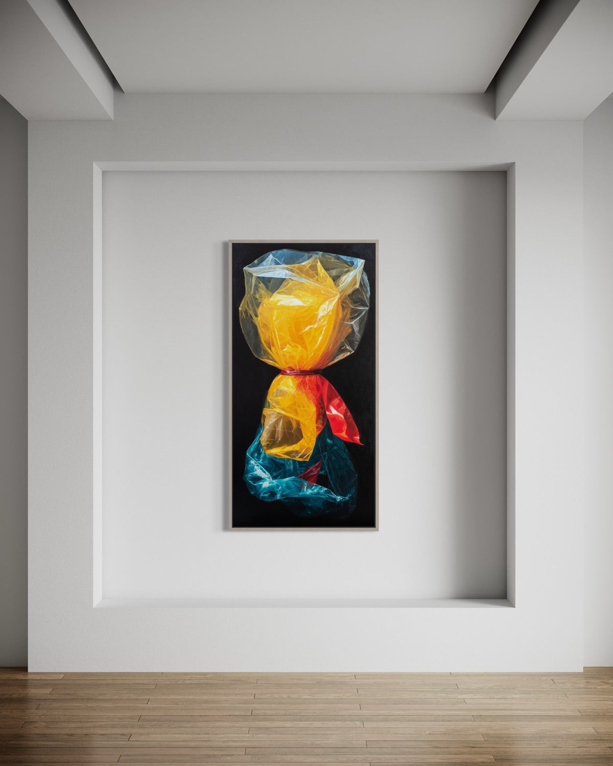 Pickpocket Duck, 60in x 30in x 0.75 in oil on canvas