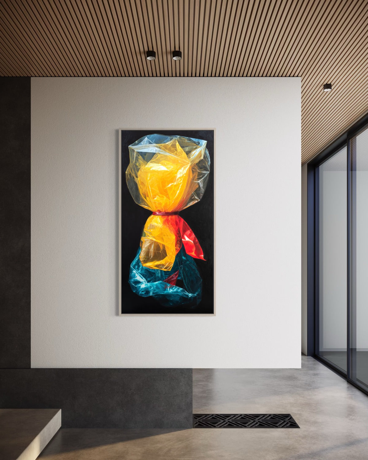 Pickpocket Duck, 60in x 30in x 0.75 in oil on canvas