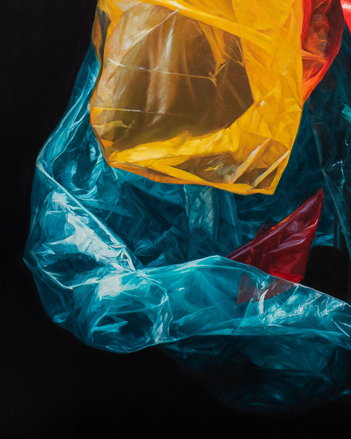 Pickpocket Duck, 60in x 30in x 0.75 in oil on canvas