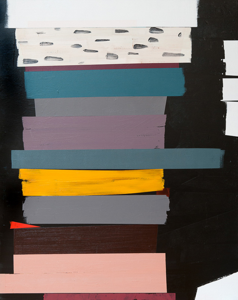 Stack painting 3"-acrylic-48x-60in